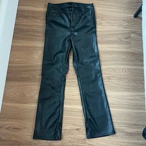 MOTHER leather ankle boot cut jeans size 26